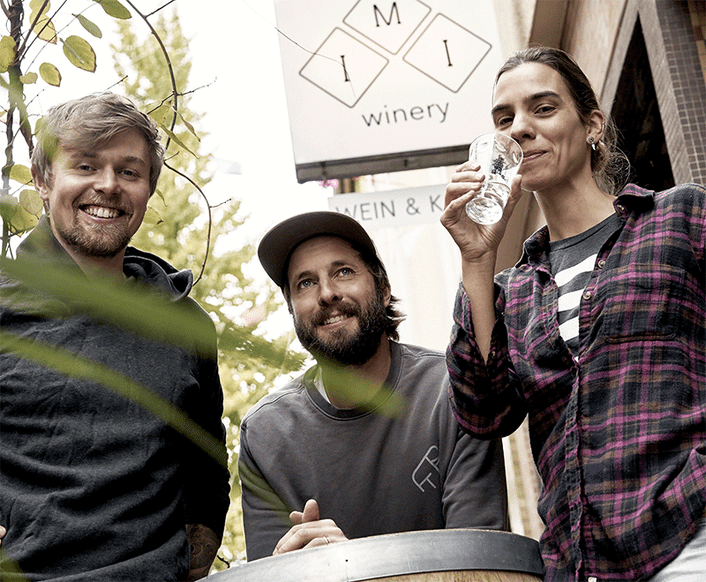 IMI Winery Kai, Jonathan und Svenja von Imi Winery Maker
